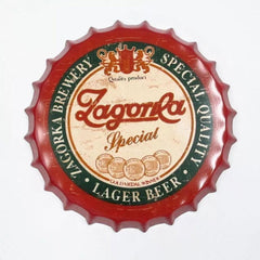 Lagonla Beer Cap Metal Tin Sign Poster