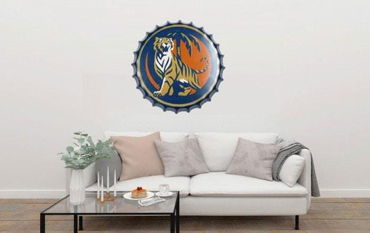 Tiger Beer Cap Metal Tin Sign Poster