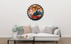Liquor in the Front Beer Cap Metal Tin Sign Poster