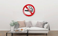 No Smoking Beer Cap Metal Tin Sign Poster