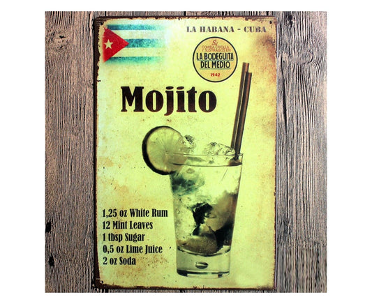 Mojito Metal Tin Poster