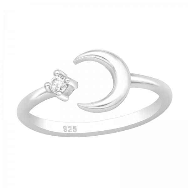 Silver Moon Toe Ring