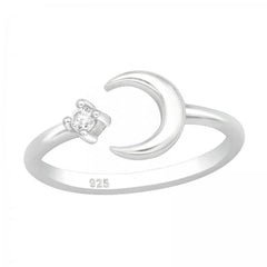 Silver Moon Toe Ring