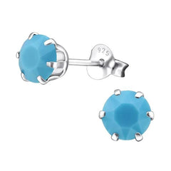 Silver Birthstone Earrings