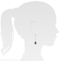 Sterling Silver Bermuda Blue Crystal Drop Earrings
