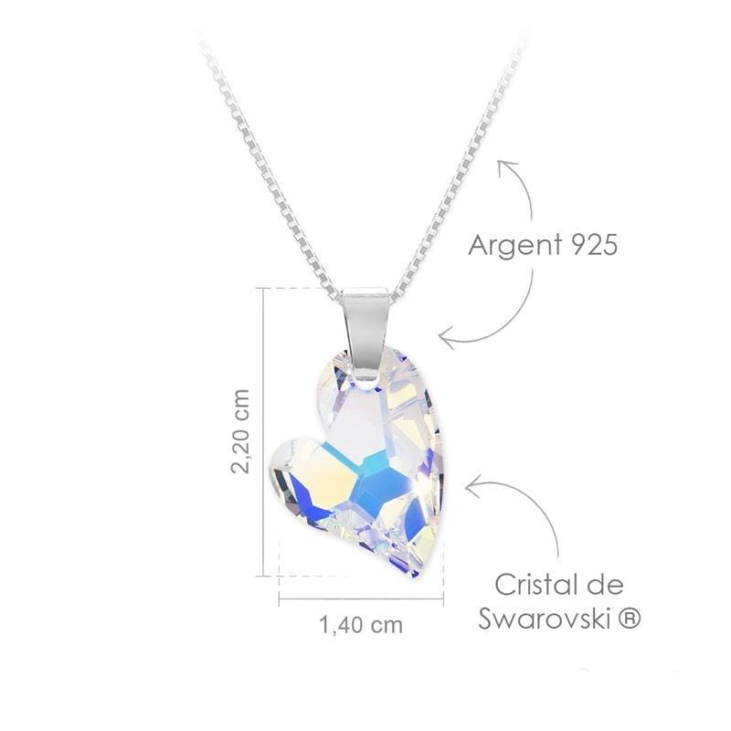 Swarovski Crystal Off Centre Heart Necklace