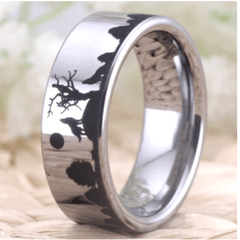 Tungsten Silver Wedding Ring