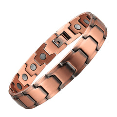 Mens Copper Magnetic Link Bracelet