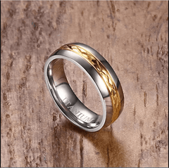 Gold & Silver Titanium Wedding Ring