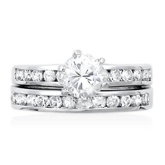 Zirconia Wedding Ring Set