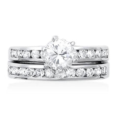 Zirconia Wedding Ring Set