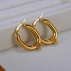 Steel New trendy Hoop Earring