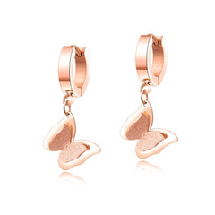 Stainless Steel Rose Gold Women Jewellerys Jewellery Earrings