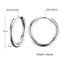 Stainless Steel Hoop Earrings