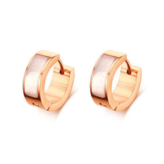 Rose Gold Stainless Steel Shell Earrings