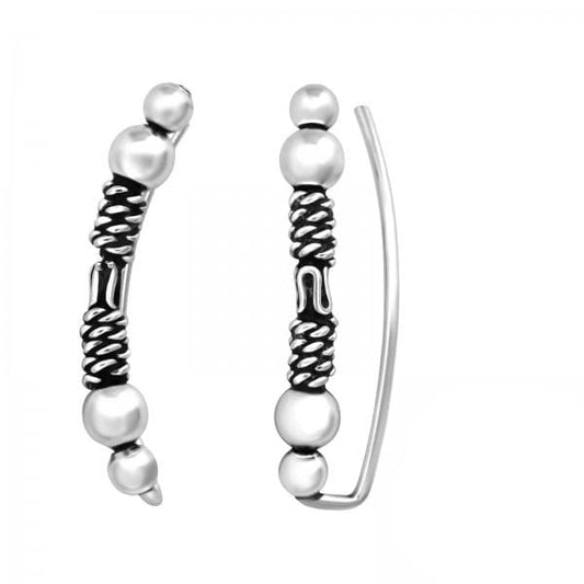 Silver Bali ear cuff wrap