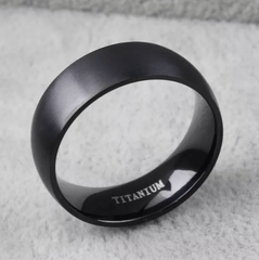 Mens Black Titanium Ring