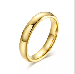 Engraved Tungsten Blank Gold Wedding Ring