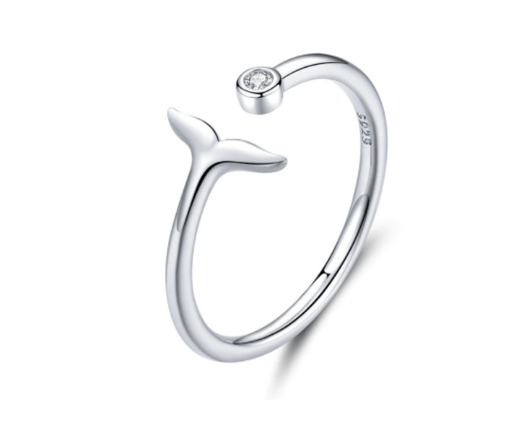 Silver Mermaid Engagement Ring