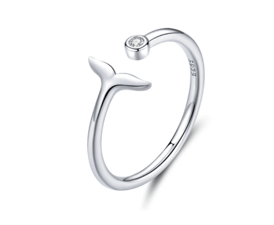 Silver Mermaid Engagement Ring