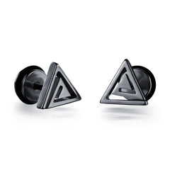 Stainless Steel Black Earrings