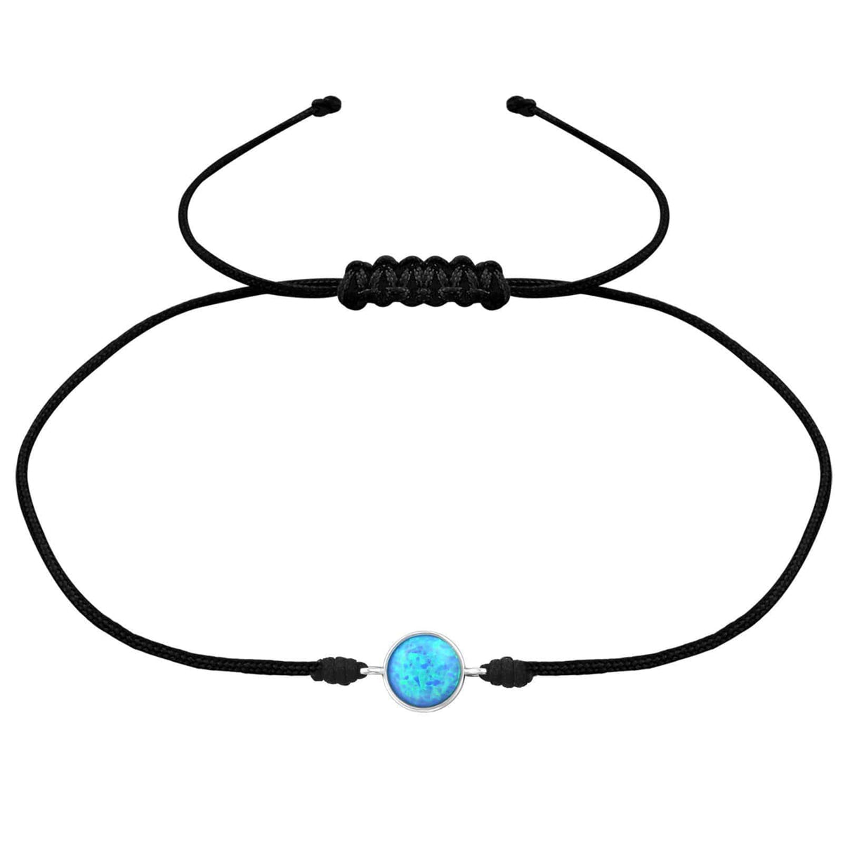 Opal Round Adjustable Corded Bracelet