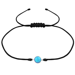 Opal Round Adjustable Corded Bracelet