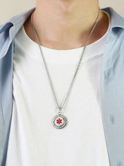 Medical Alert round Necklace