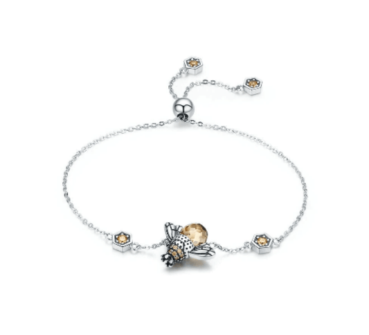 Silver Honey Bee Bracelet