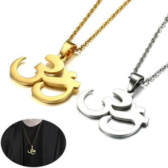 Mens OHM Pendant Necklace