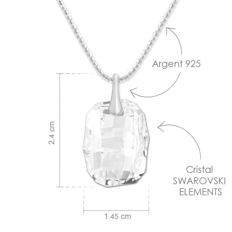 white Crystal Sterling Silver Jewellery Set