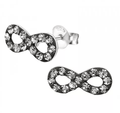 Silver Infinity Stud Earrings