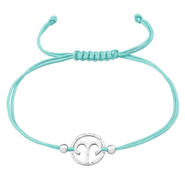 Silver Aries Zodiac Sign Bracelet