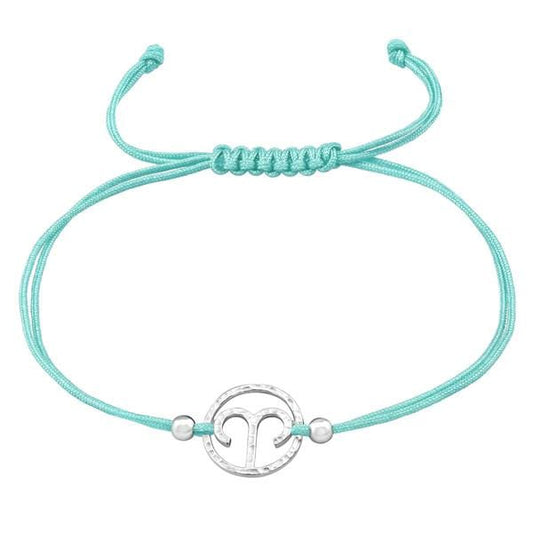 Silver Aries Zodiac Sign Bracelet