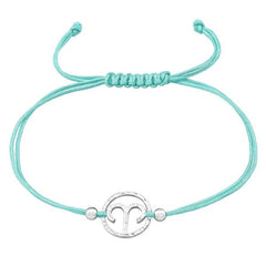 Silver Aries Zodiac Sign Bracelet