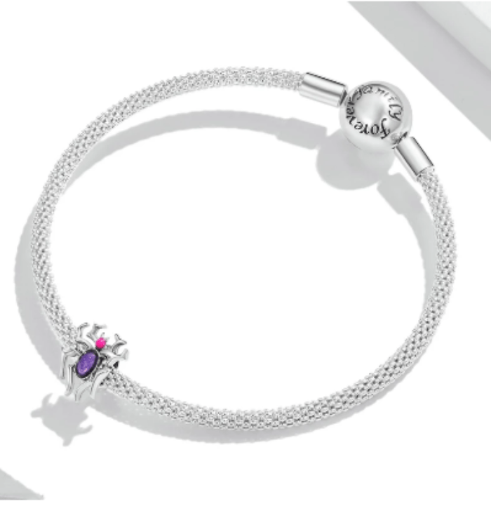 Silver Spider Charm for  Bracelet