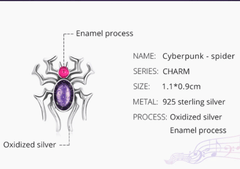 Silver Spider Charm for Bracelet