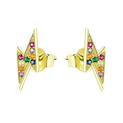 Gold Flash Stud Earrings