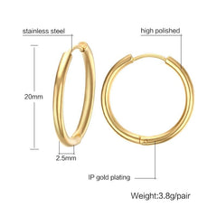 Stainless Steel Hoop Earrings For Women Jewellery