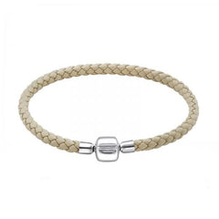 Leather Bracelet Silver