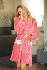 Luxury Dressing Gown Fluffy Bath Robe