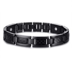 Stainless Steel Black Magnetic Health Bracelet