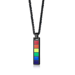 LGBT Pride Rainbow Bar Necklace