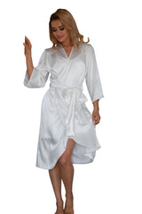 Elegant Long Satin Dressing Gown