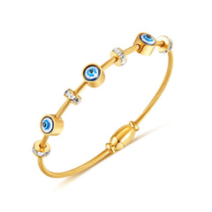 Steel Evil Eye Bangle