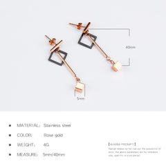 Stainless Steel Rose Gold Earrings