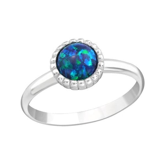 Silver Peacock Midi Ring