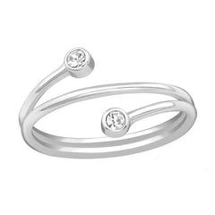 Silver Twisted Midi Ring