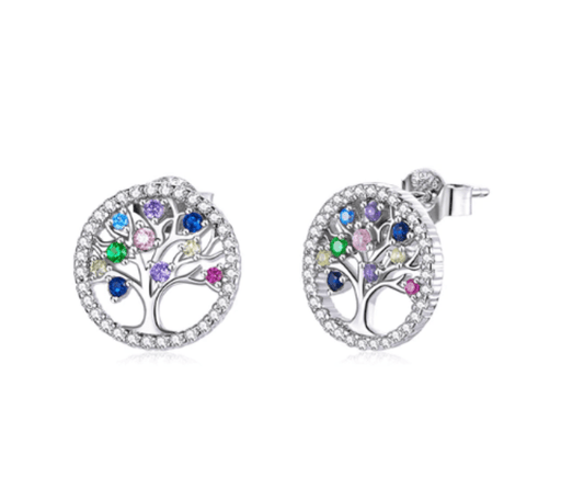 Silver Tree of Life Earrings