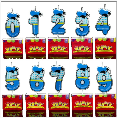 Sailor Hat Blue Birthday Candle Numbers